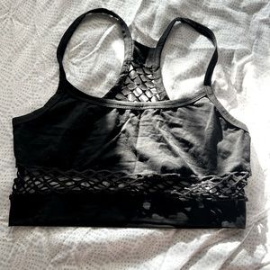 xSmall Black Sports Bra/ crop top